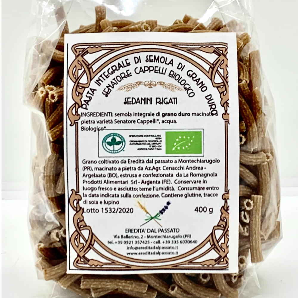 Sedanini di Semola di Grano Duro Integrale Senatore Cappelli BIO