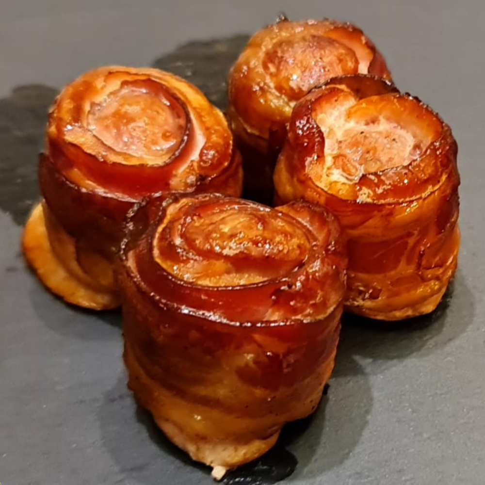 Bacon Roses: Salsiccia Succulenta, avvolta in Lonza di alta qualità - 200g