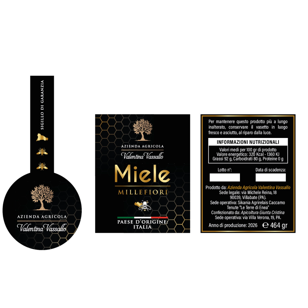 Miele Biologico Siciliano - Millefiori 464g