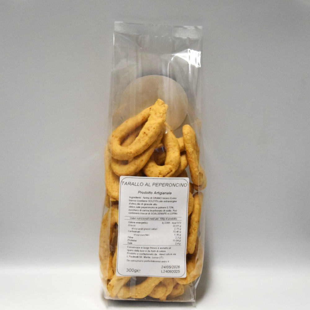 Taralli Artigianali Pugliesi al Peperoncino - 300g