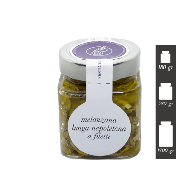 Melanzane Lunghe Napoletane a Filetti in Olio EVO - 180g, 580g o 1,7Kg