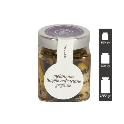 Melanzane Lunghe Napoletane Grigliate in Olio EVO - 180g, 580g o 1,7Kg