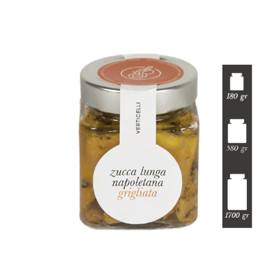 Zucca Lunga Napoletana Grigliata in Olio EVO - 180g, 580g o 1,7Kg