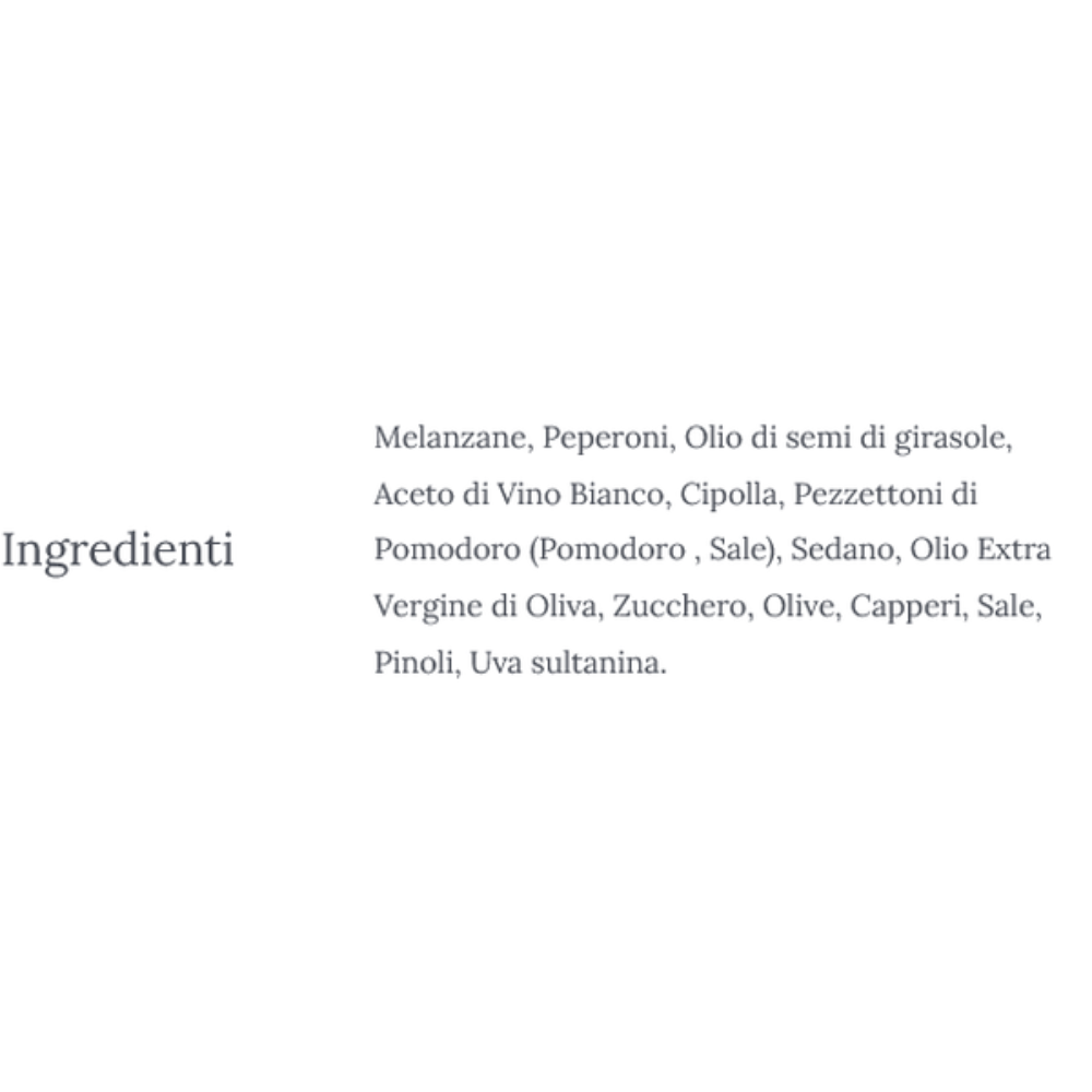  Caponata di Verdure Siciliana in Barattolo Pronta - 280g o 500g