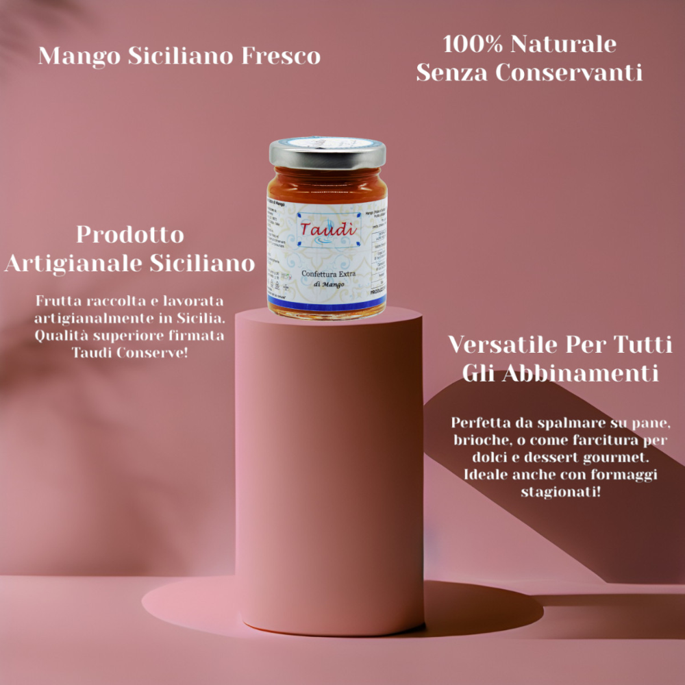 Confettura Extra di Mango Siciliano Artigianale - 110g o 200g