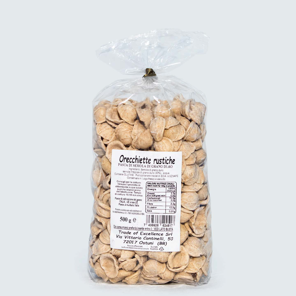 6Kg di Orecchiette Pugliesi Rustiche - 12 Pezzi da 500g