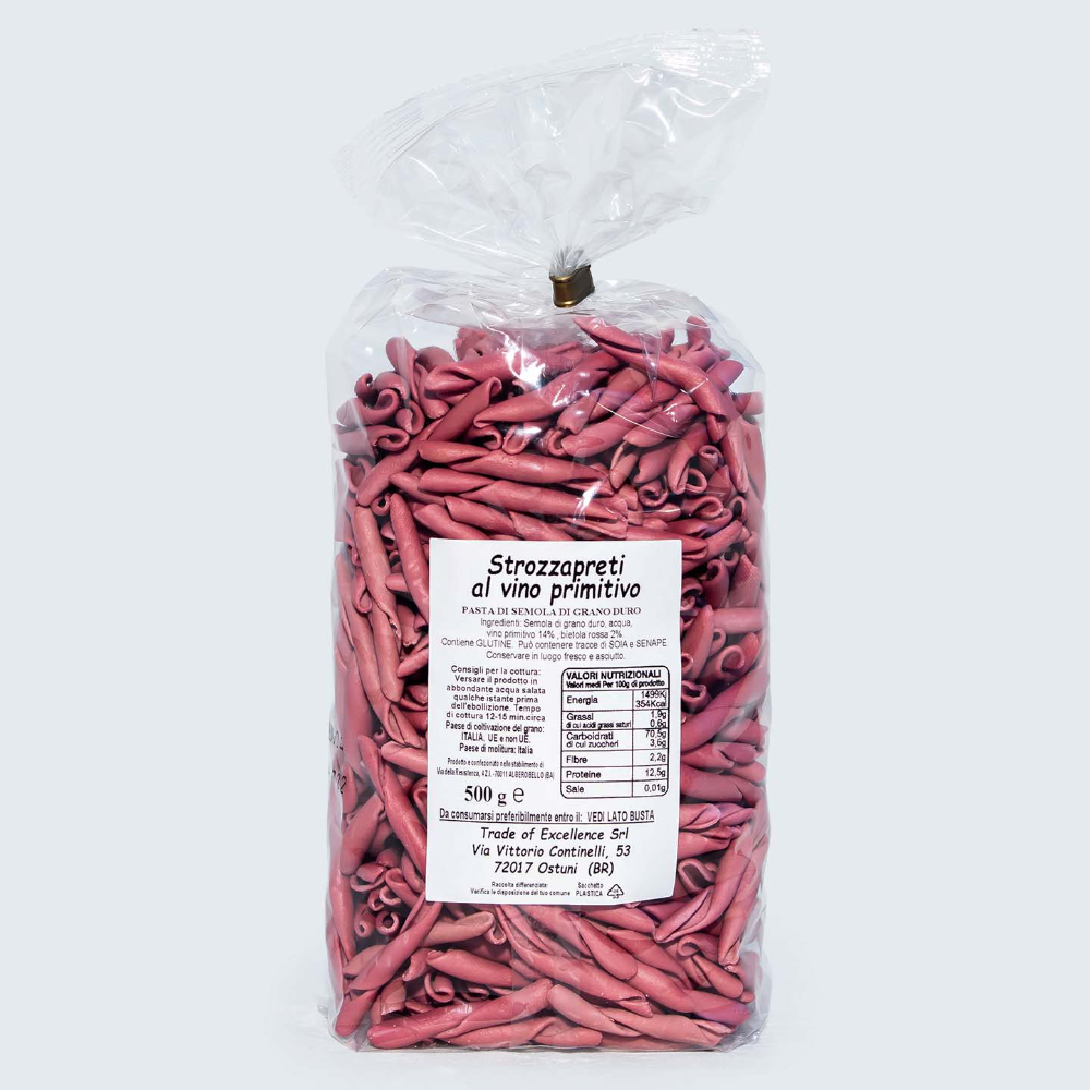 6Kg di Strozzapreti al Vino Primitivo - 12 Pezzi da 500g