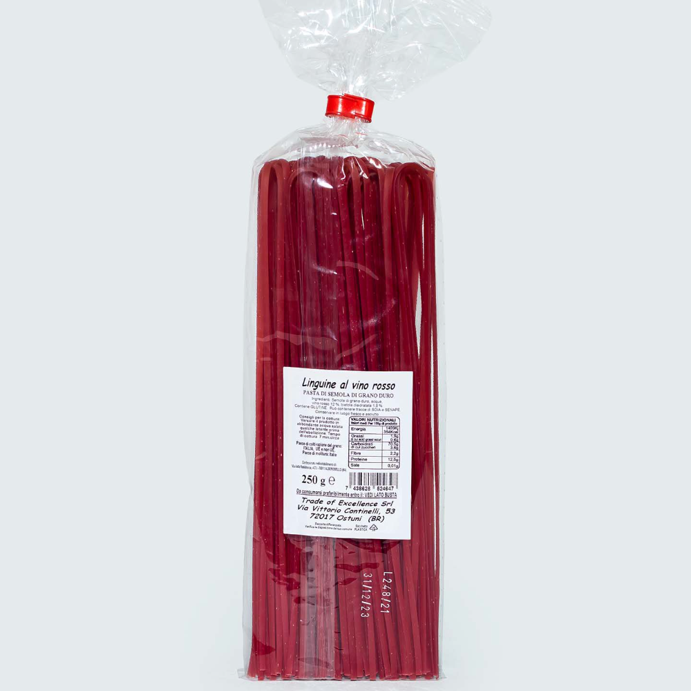 3Kg di Linguine al Vino Rosso - 12 Pezzi da 250g