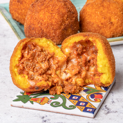 Arancini al Ragu' di Suino Nero Dei Nebrodi 200g Da friggere - 10 pz