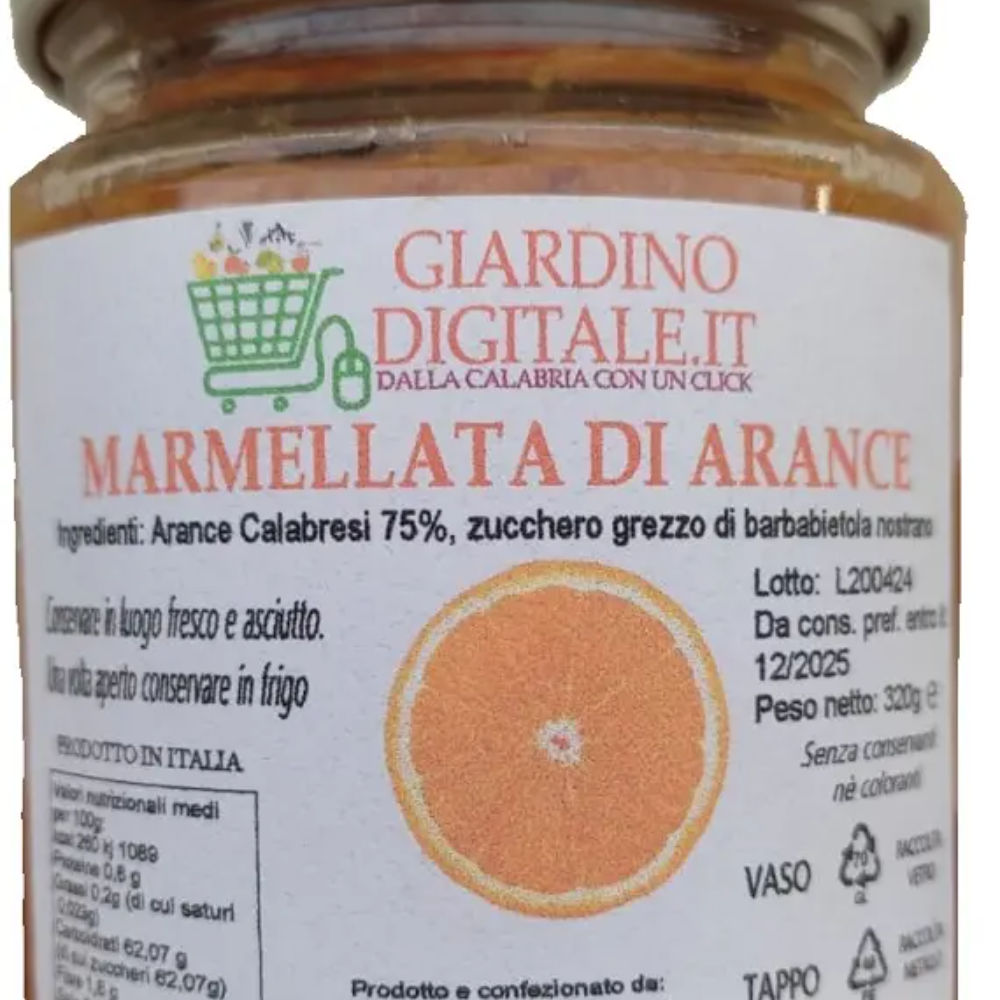Marmellata di Arance della Piana di Sibari - 6 Vasetti da 320g