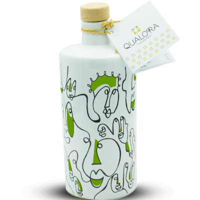 Olio Evo 100% Pugliese in Bottiglia di Ceramica (Verde)