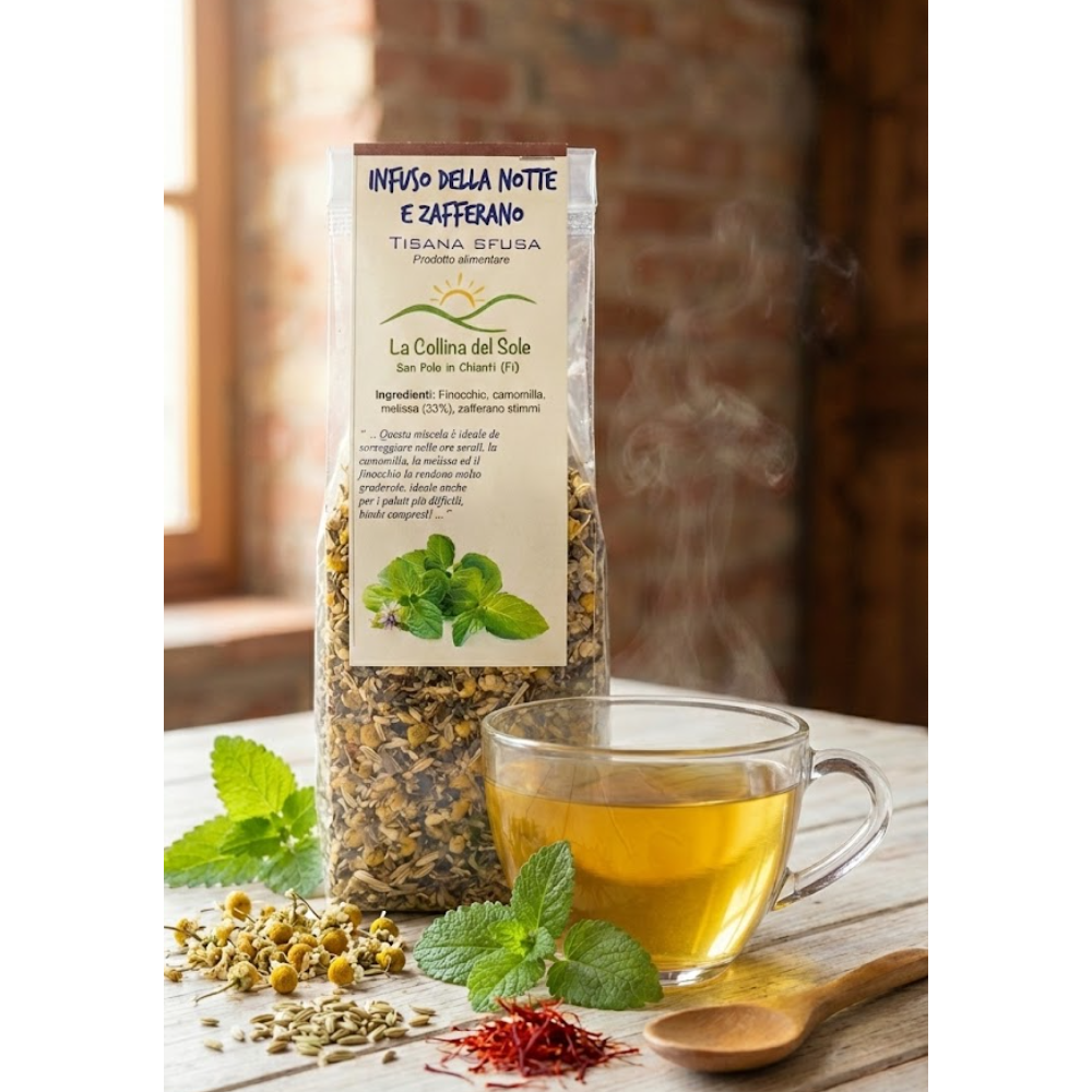 Infuso “Della Notte” e Zafferano Biodinamico – La carezza della sera dal cuore della Toscana