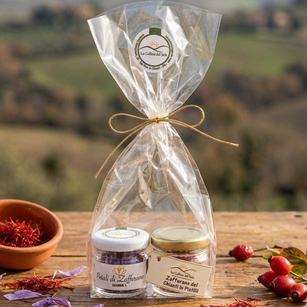 Duo di Zafferano: Petali Aromatici e Pistilli Pregiati da Agricoltura Biodinamica