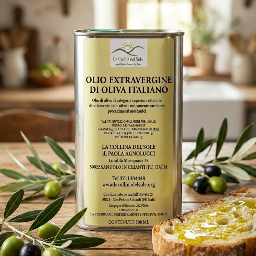 Olio Extra Vergine di Oliva La Collina del Sole – 100% Italiano – 500 ml –