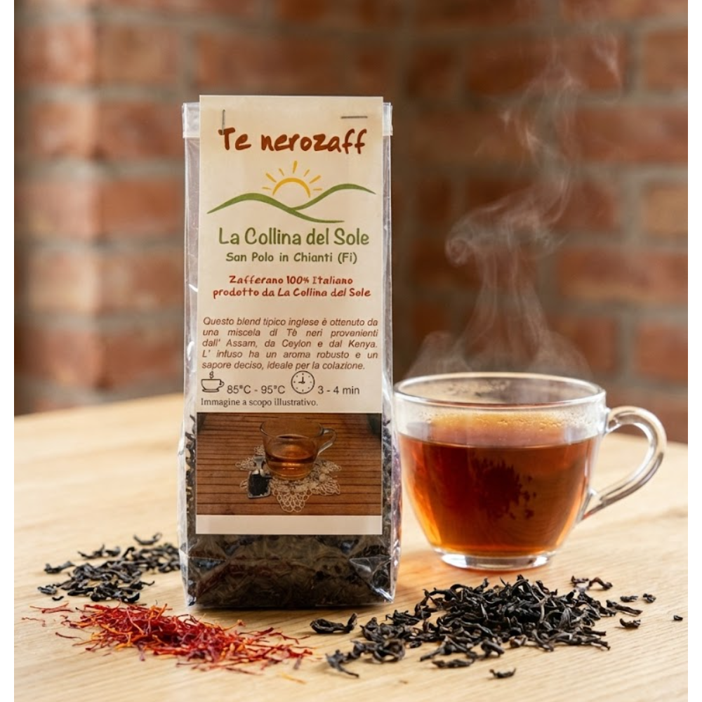 Blend di Tè Neri Pregiati e Zafferano Biodinamico "Tè Nerozaff" - 50g