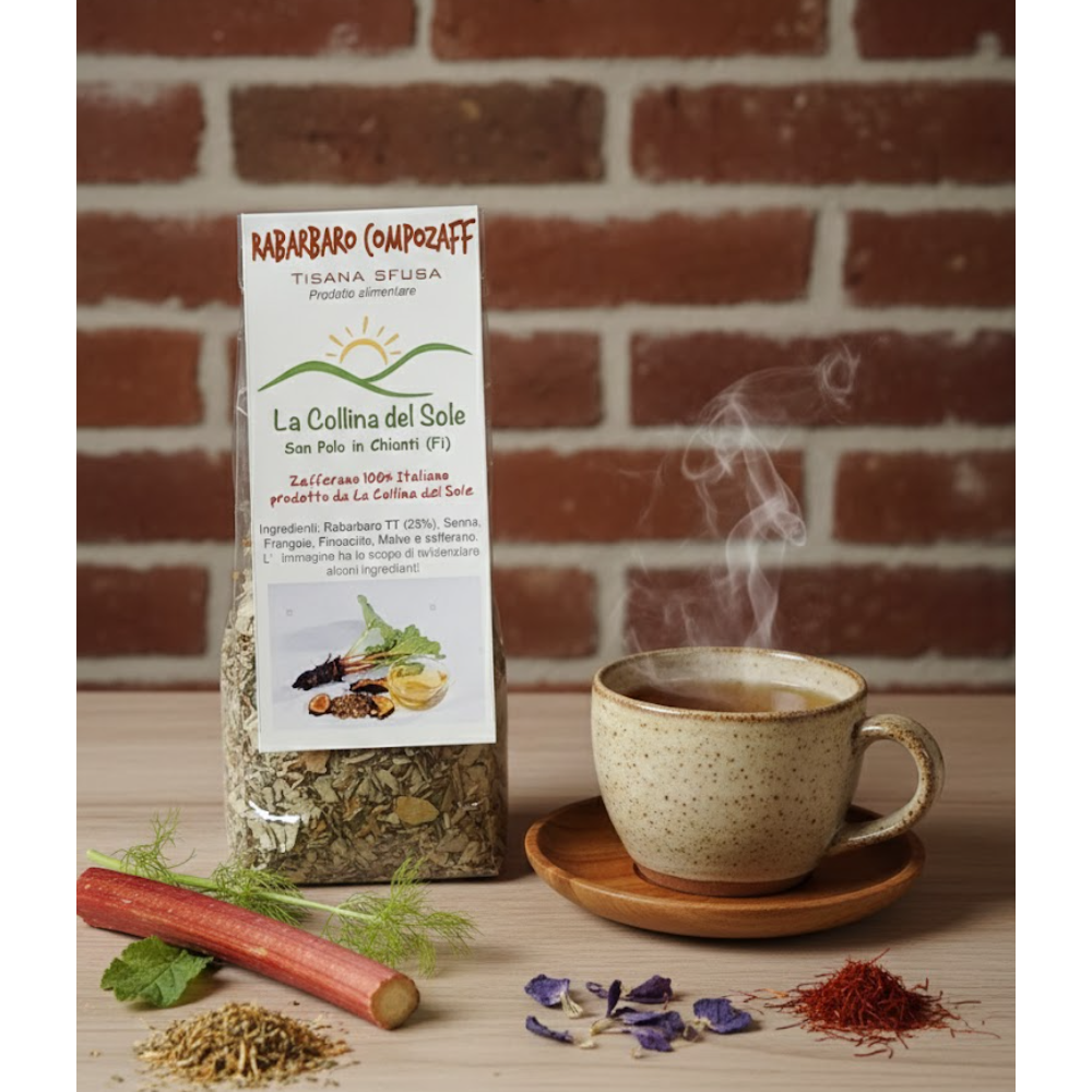 Tisana Sfusa Benessere e Leggerezza con Zafferano e Rabarbaro Compozaff - 50g