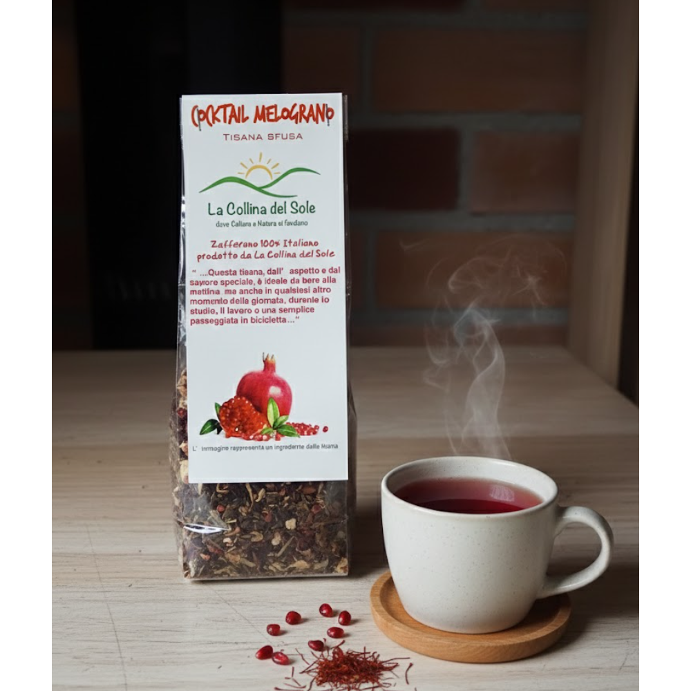 Tisana “Cocktail Melograno” con Zafferano Biodinamico