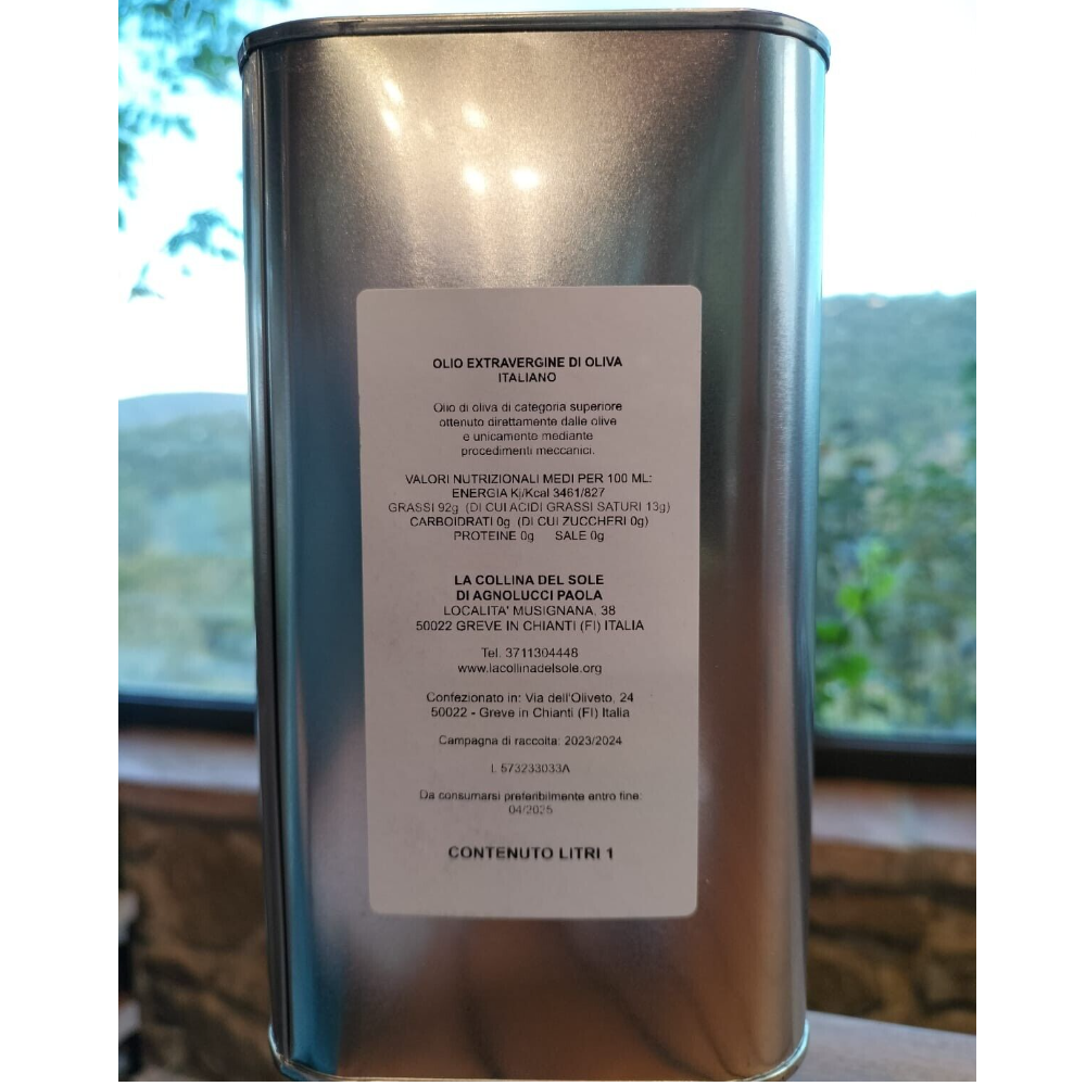 Olio EVO Toscano del Chianti "La Collina del Sole"  - Raccolta 2023/2024 - 1 Litro