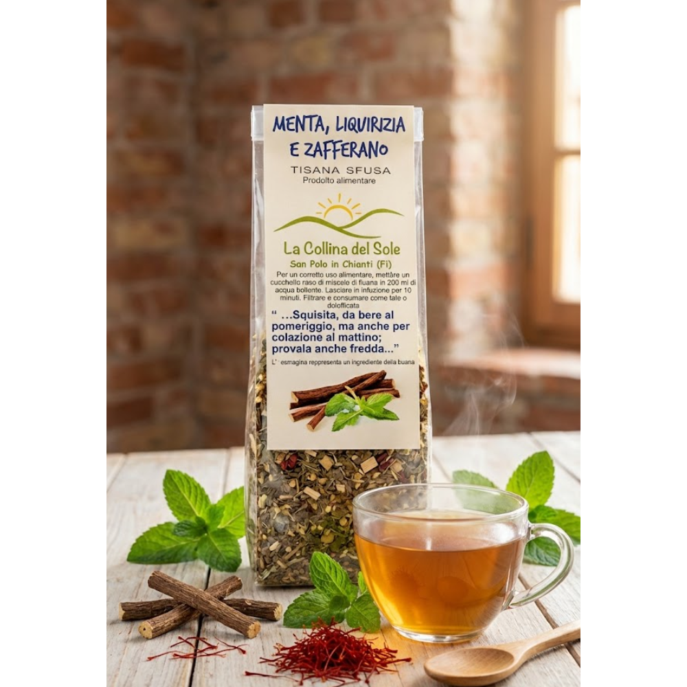 Tisana Menta, Liquirizia e Zafferano – Freschezza e Purezza Biodinamica