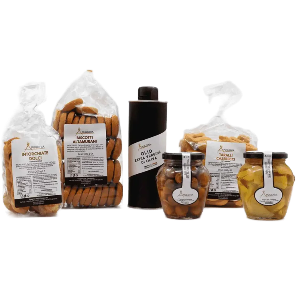 Box Regalo con 6 Prodotti Pugliesi Ideali per un Aperitivo