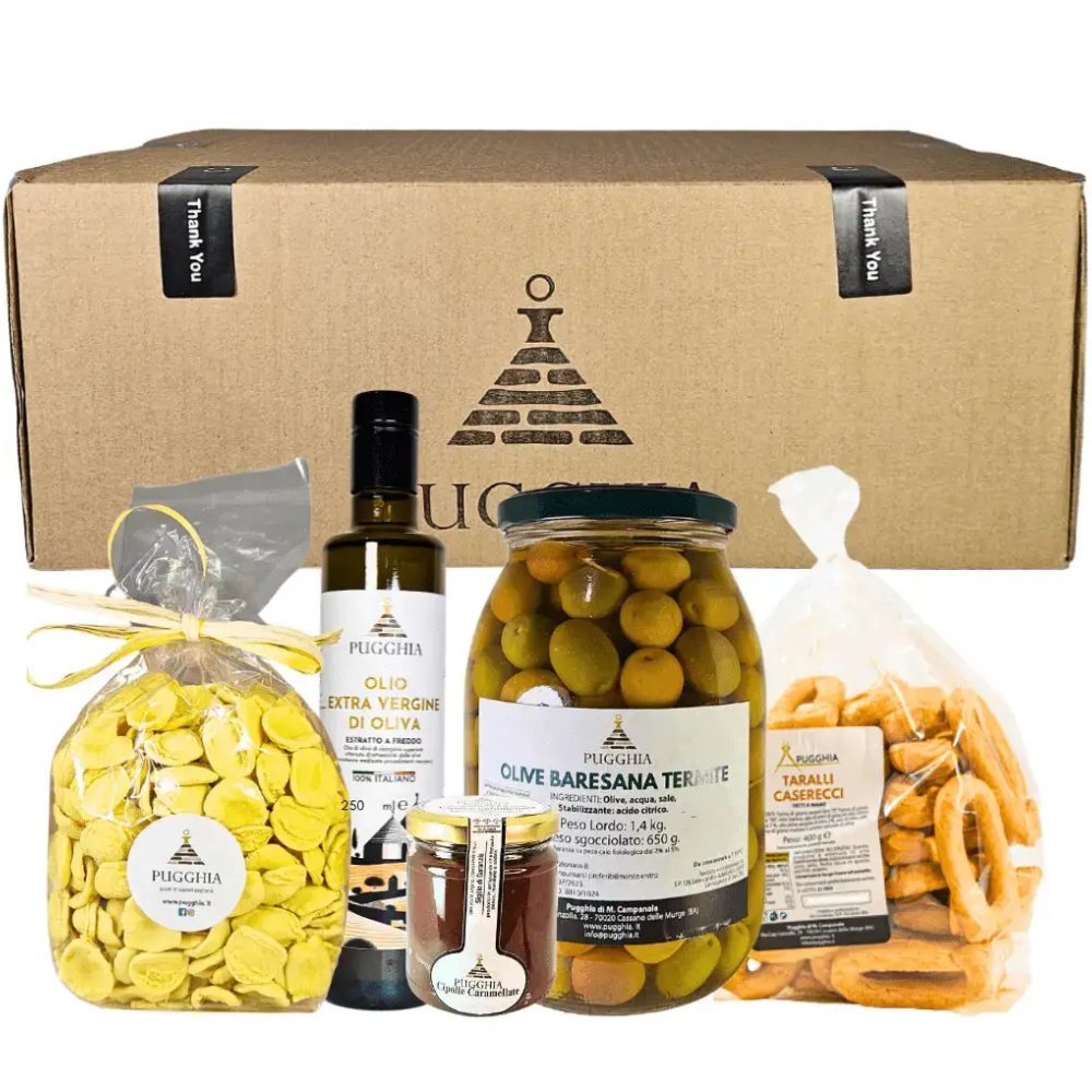 Box Regalo "Il Cuore della Puglia" con Selezione di 5 Prodotti Gourmet Pugliesi