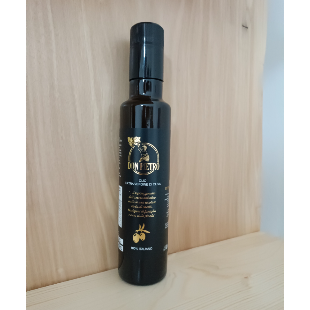 Olio Extravergine di Oliva 100% Italiano "Don Pietro" - Bottiglia da 0.25 Litri