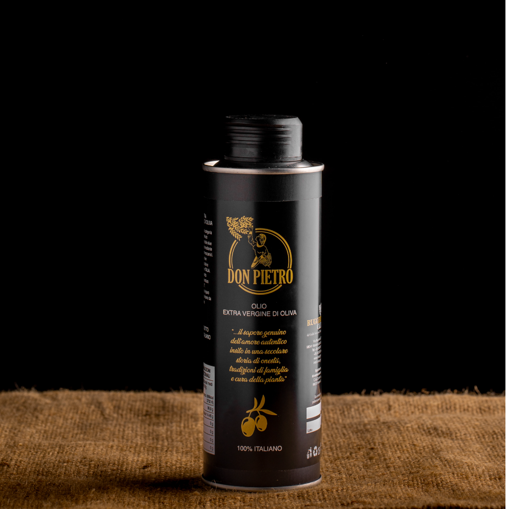 Olio Extravergine di Oliva 100% Italiano "Don Pietro" - Lattina da 0.25 Litri