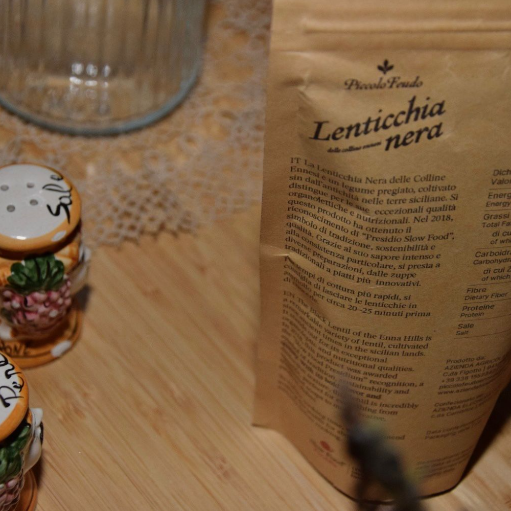 Lenticchia Nera delle Colline Ennesi "Presidio SlowFood" - 300g