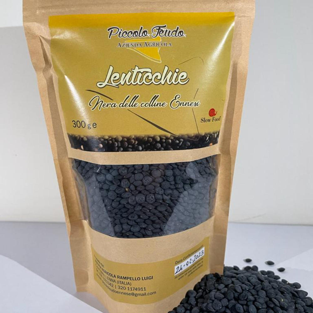 Lenticchia Nera delle Colline Ennesi - 300g, 500g, 1,5kg o 2,5kg