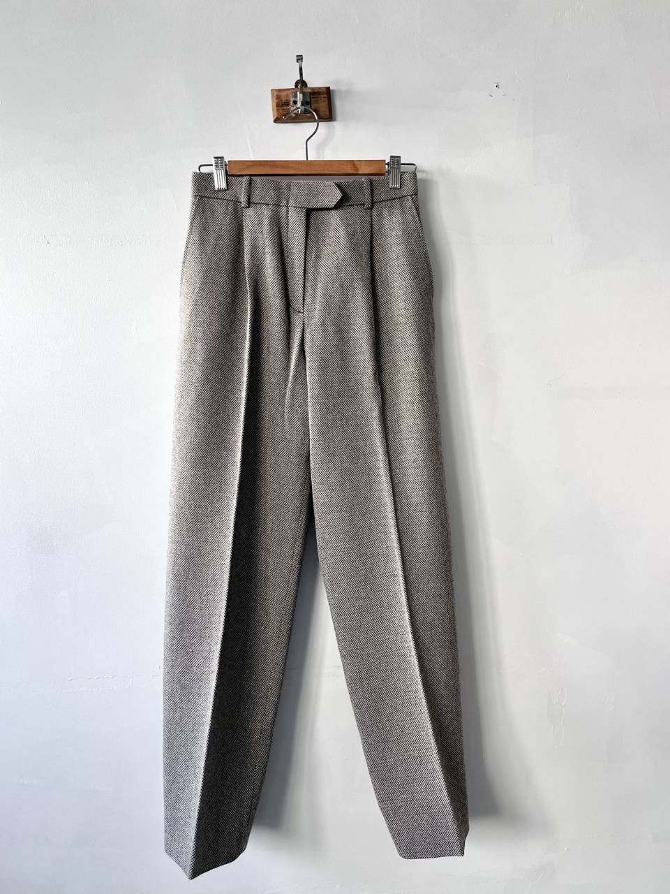 HERMES　ヘリンボーン　パンツ　サイズ38　ウール　カシミヤ