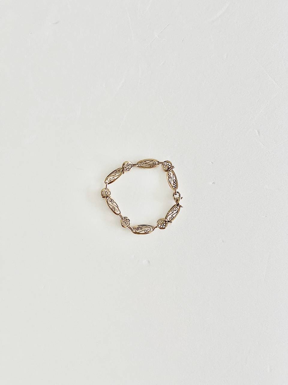 【仏Antique】filigree bracelet  ブレスレット　Gold plated
