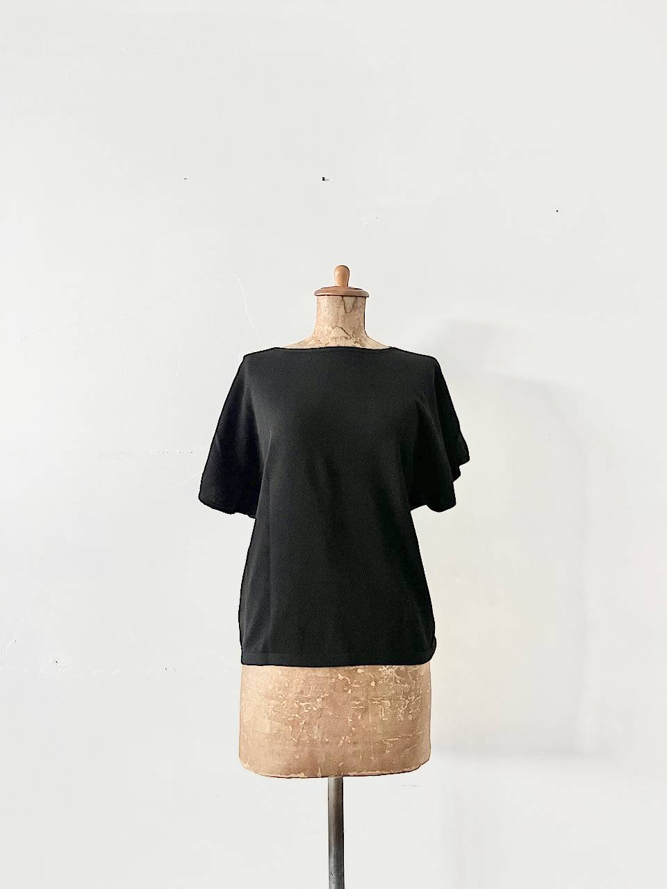 【美品】UNITED ARROWS green label relaxing　コットンニットトップス　ブラック