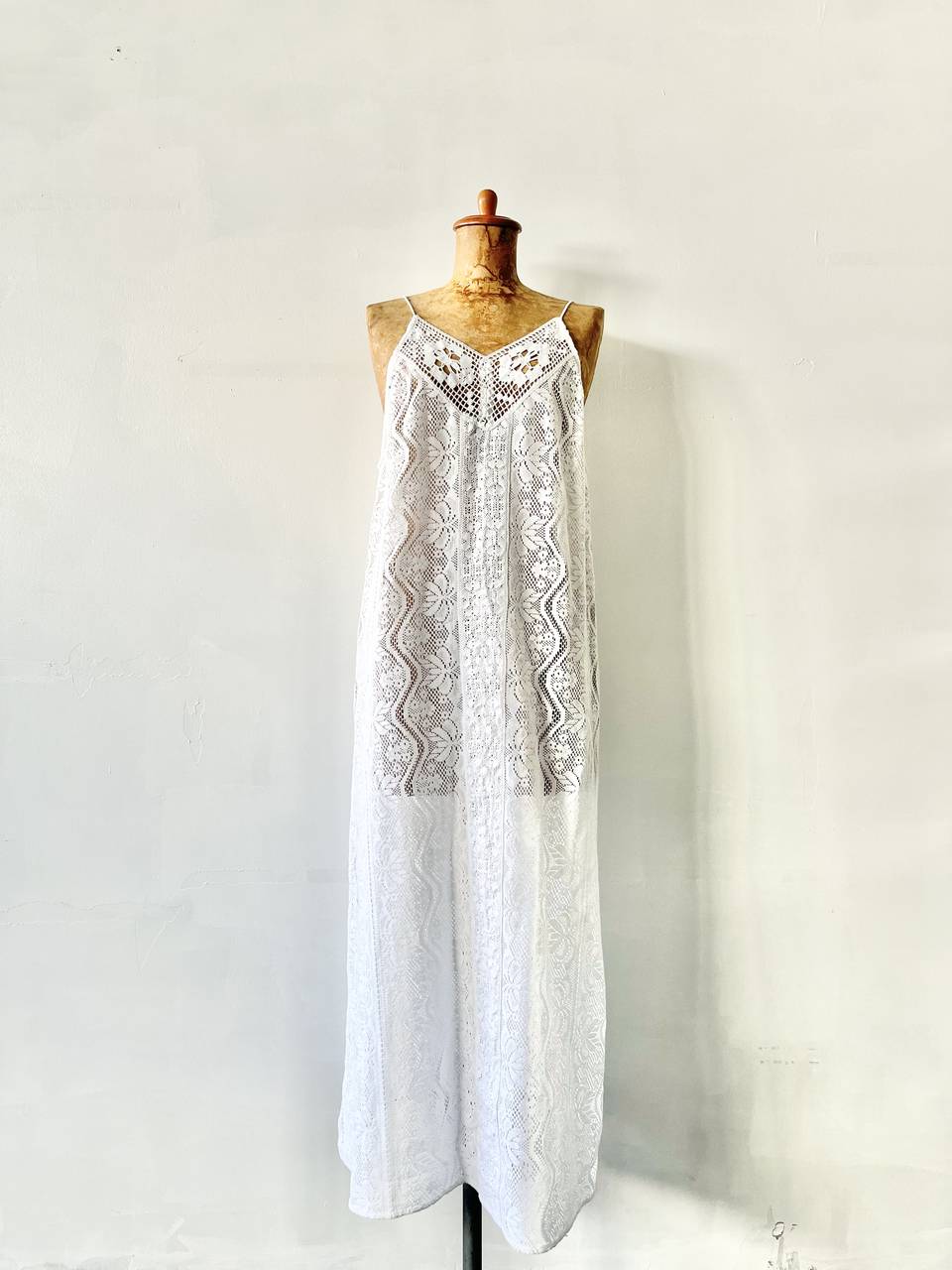 【美品】luana　コットンレースキャミワンピース ホワイト レース　IENA購入