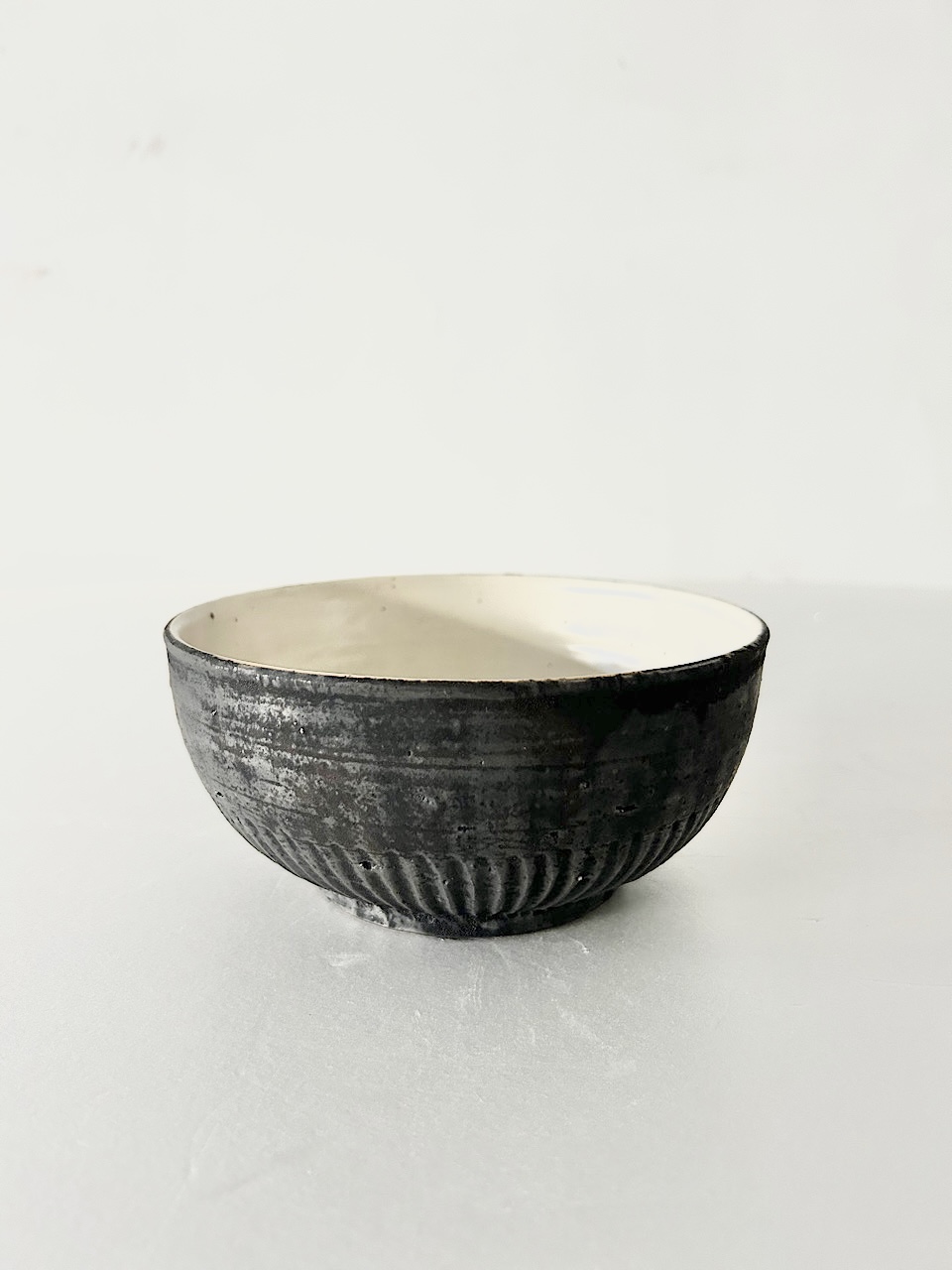 【美品】加藤祥孝　粉引鉄釉 めん鉢