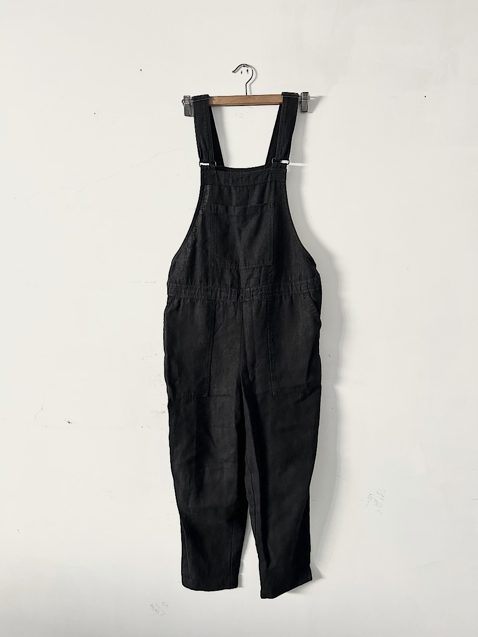 not PERFECT LINEN　ジャンプスーツ　黒　リネン　