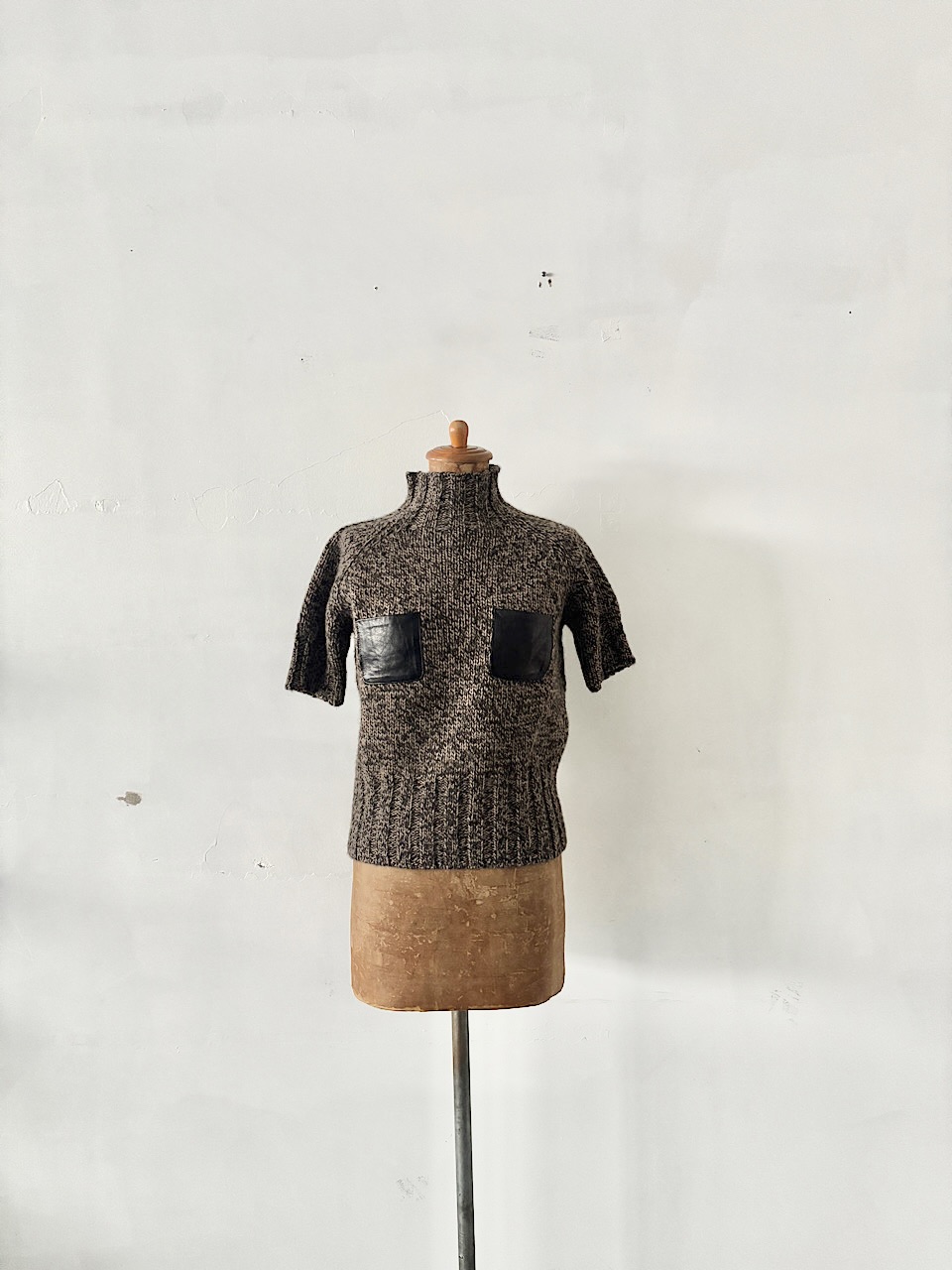 PAULE KA　半袖　ニット　ミックスブラウン　