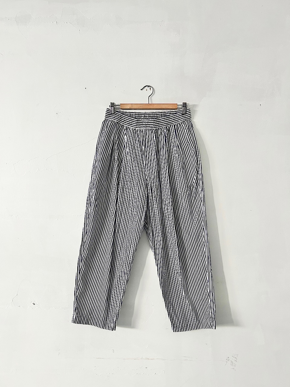 【美品】JOUNAL STANDARD LUXE　タイプクロスタックパンツ　サイズS　白　ネイビー　