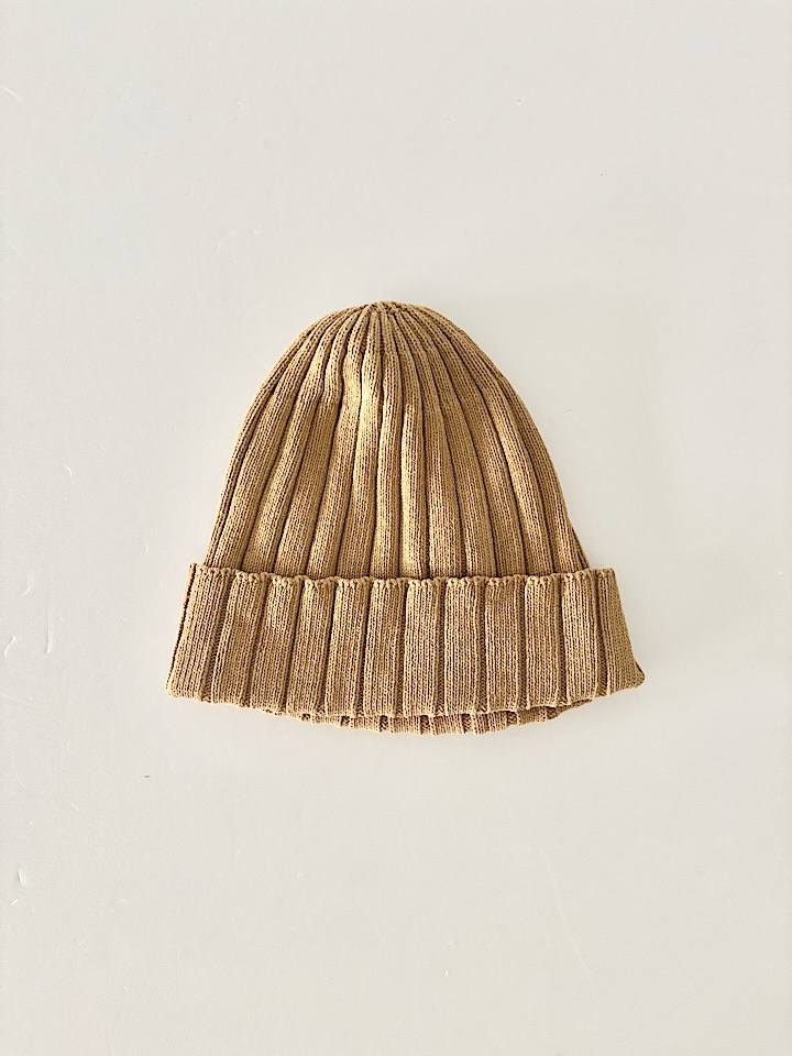 【美品】unfil　high twist cotton ribbed-knit beanie　