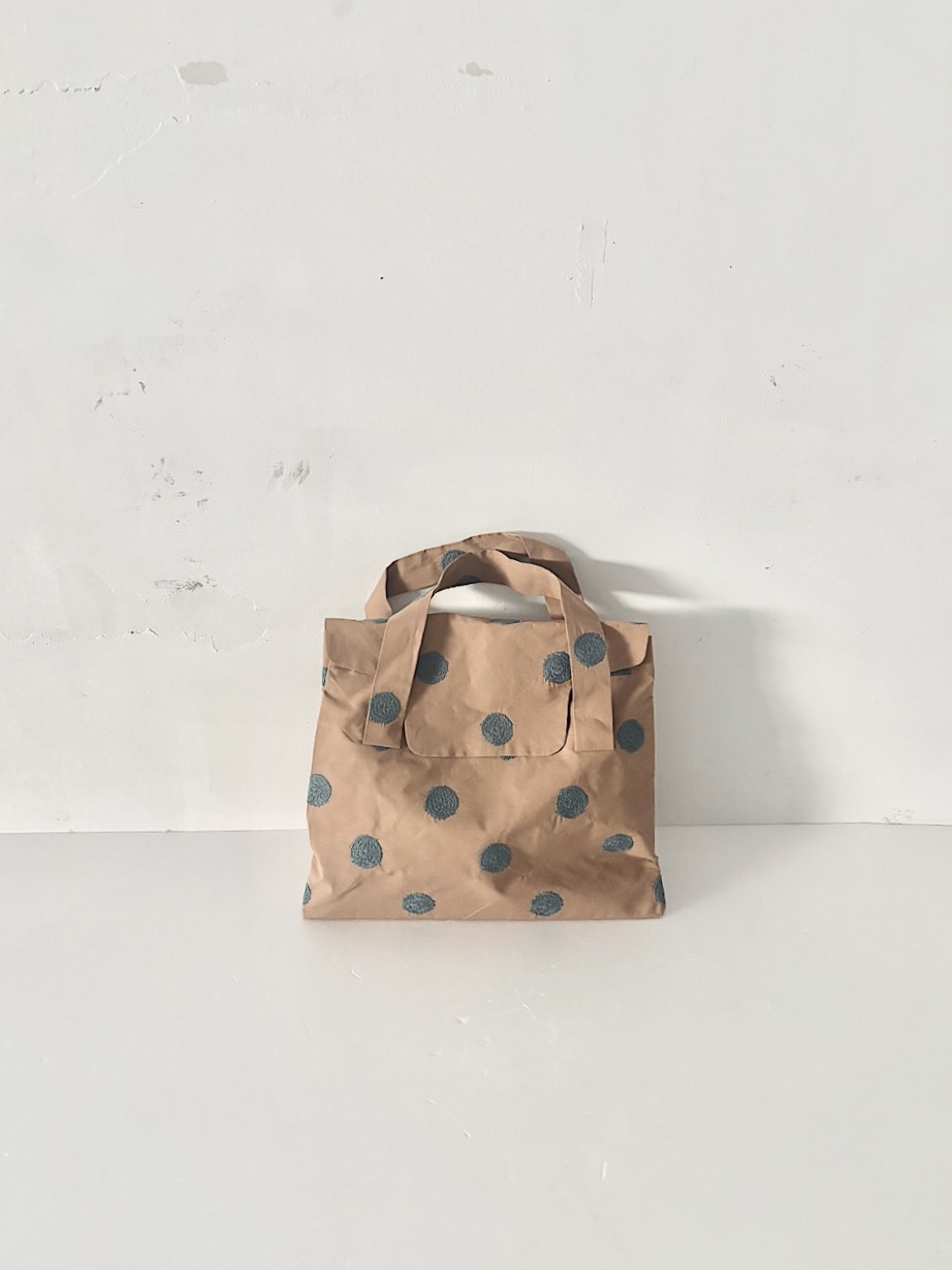 【美品】mina perhonen　vapor　papier bag　brown 