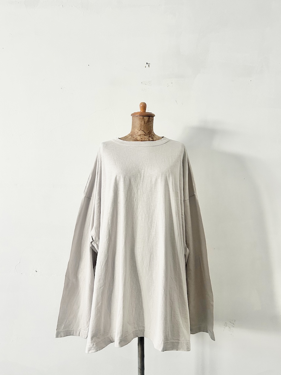 【美品】45R　度詰天竺の908オーシャンTシャツ　アイスグレー