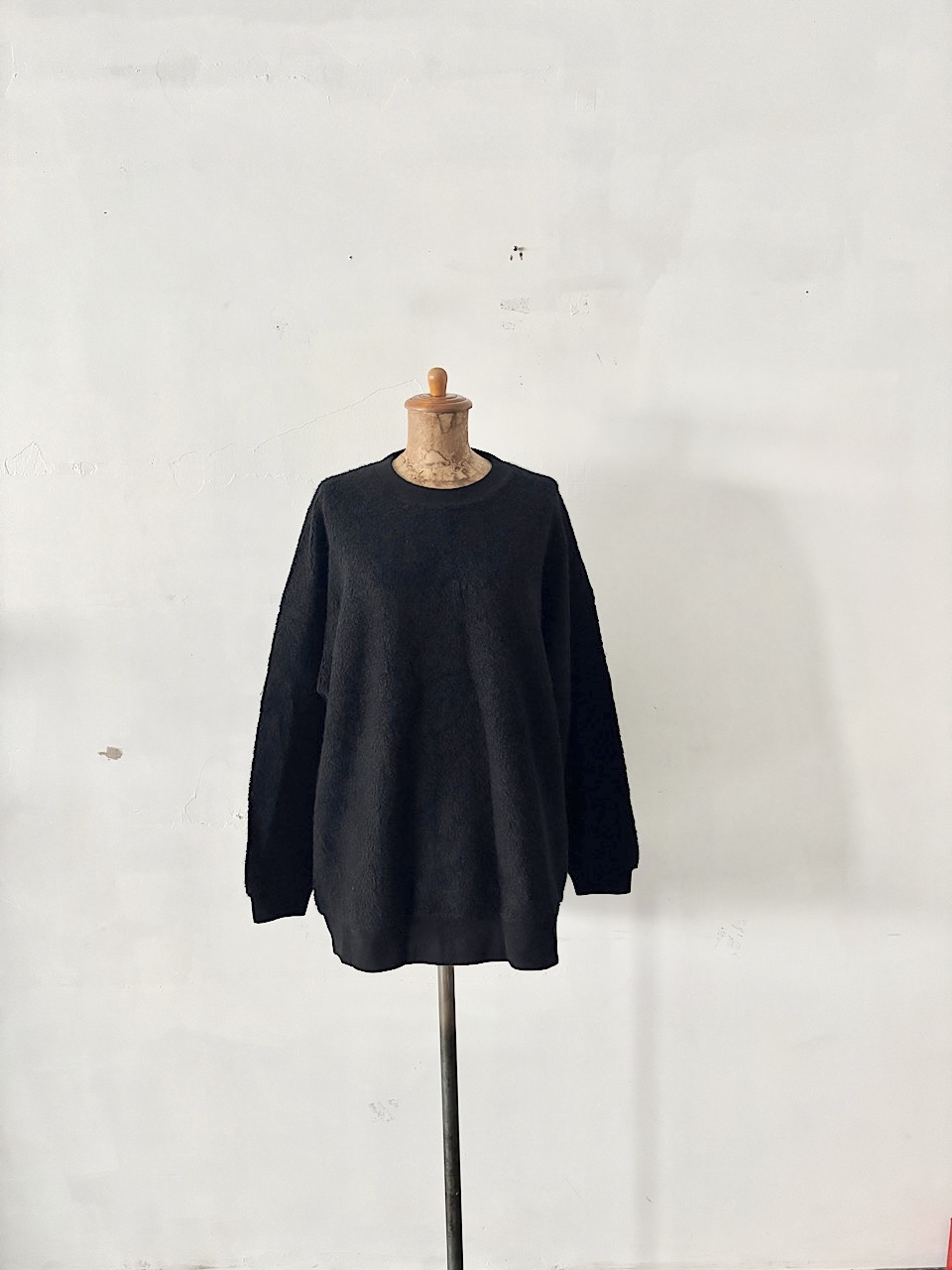 Porter des boutons　黒　ボア　ニット　ウール　