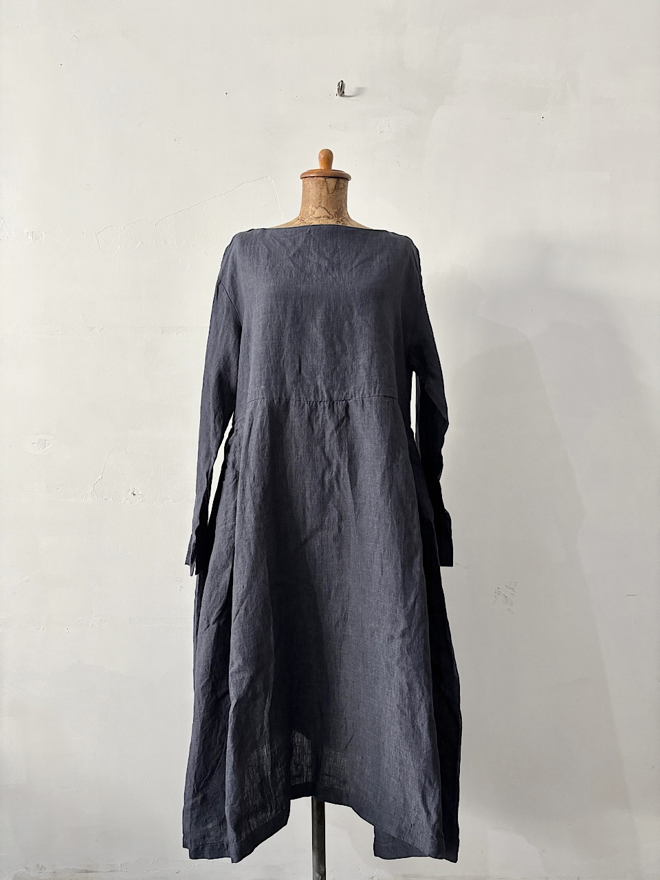 【美品】TOUJOURS　インディゴ　リネン　ワンピース　サイズ2　　