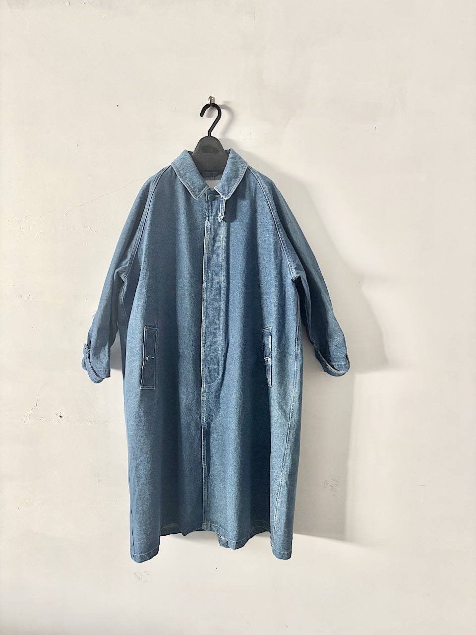 【美品】高山都さん・oblekt　デニムステンカラーコート　