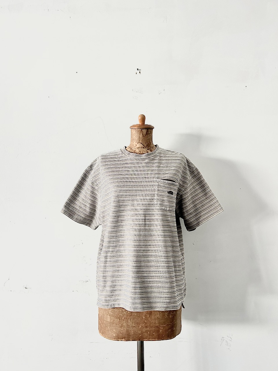 【美品】THE NORTH FACE PURPLE LABEL　Moss Stitch Field HS Pocket Tee　グレー　サイズWM　