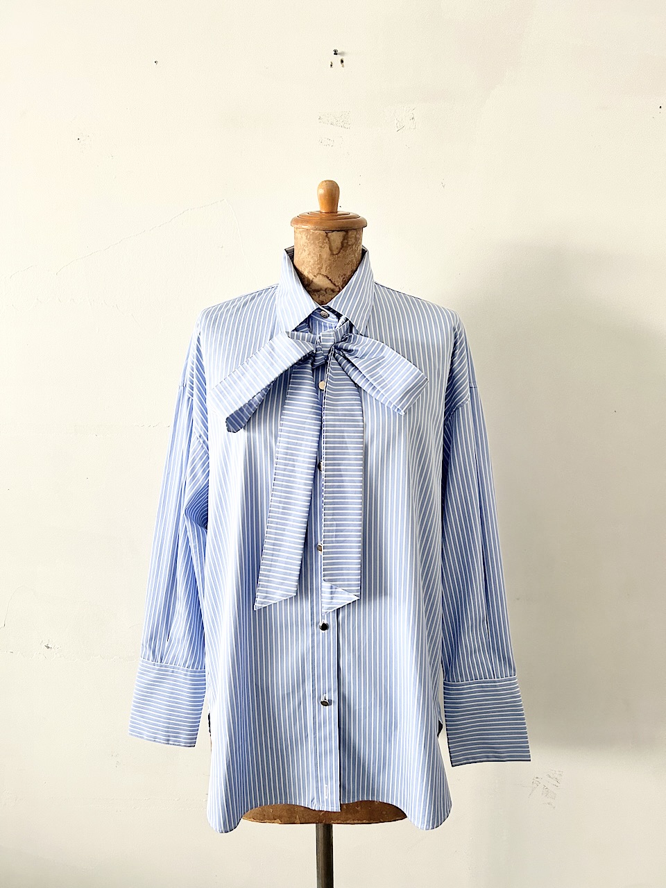 【美品】NOLLEY'S　ストライプリボンブラウス　サイズ38