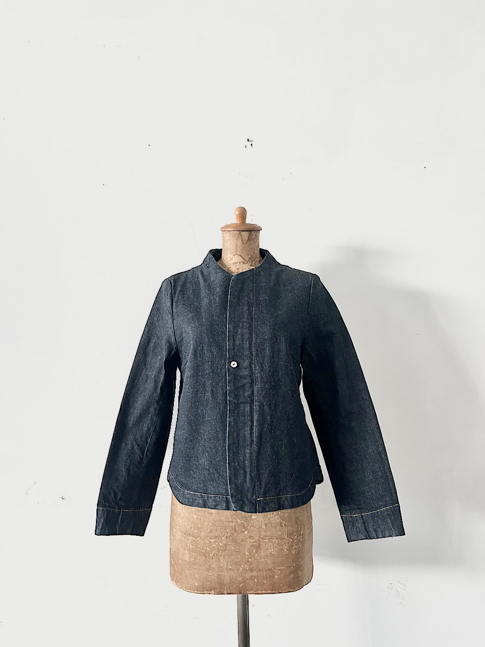 【美品】PAL'LAS PALACE　13.5ozストレッチデニムボトル衿ブルゾン　サイズ２　定価4.4万