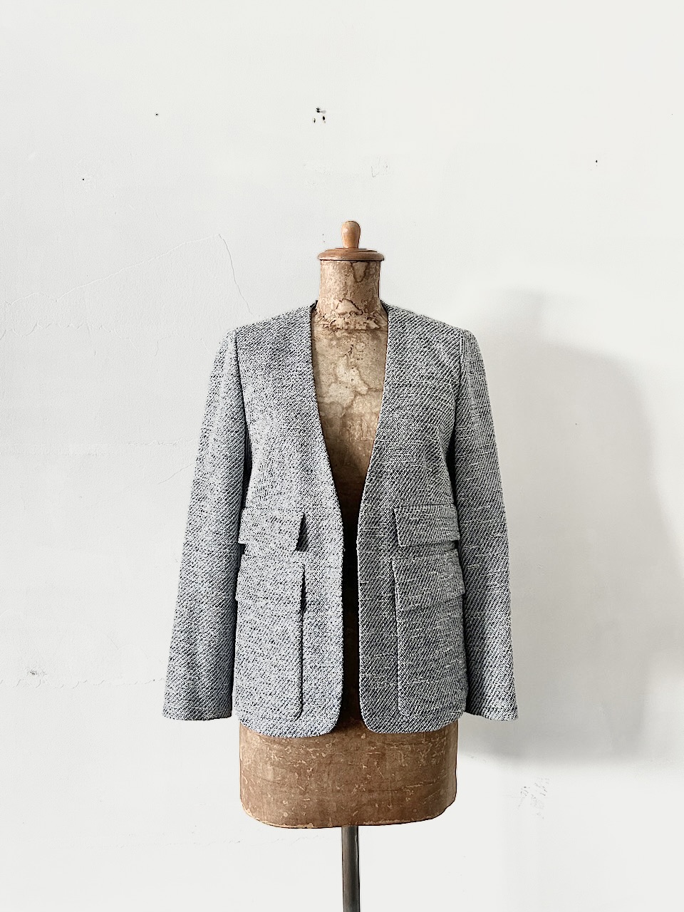 Ballsey　ミックス　ツイード　ノーカラージャケット　サイズ36