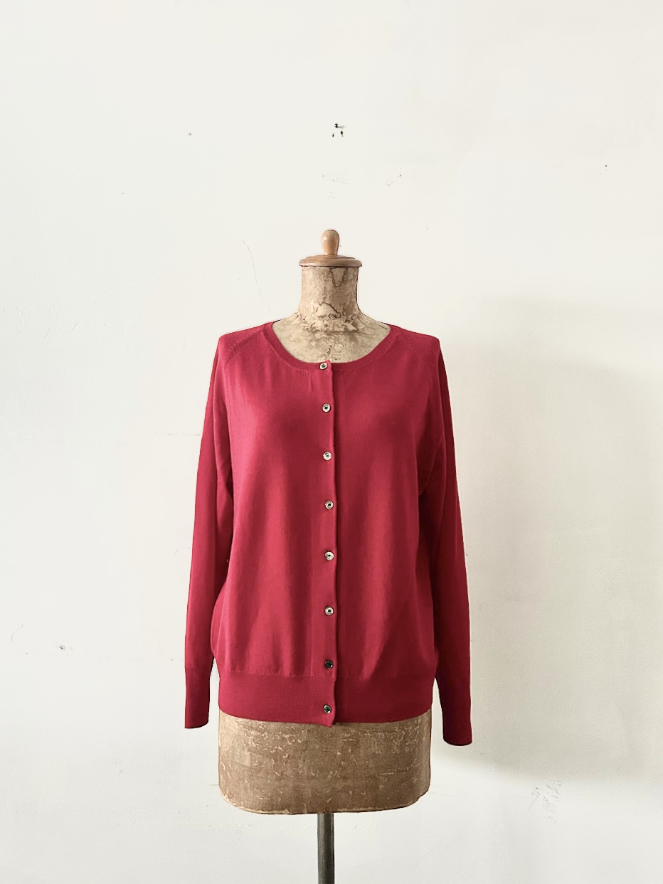 【美品】LISETTE　Les basiques　サフィア　カーディガン　ルージュ