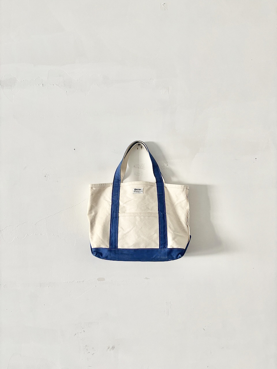 ORCIVAL　キャンバストートバッグ　白青　