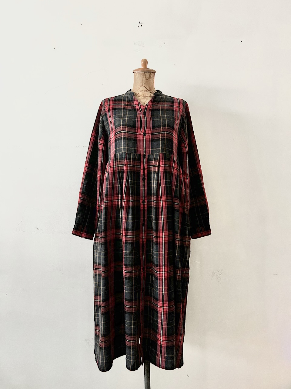【美品】GRANDMA MAMA DAUGHTER　タータンチェック　ワンピースサイズ０　